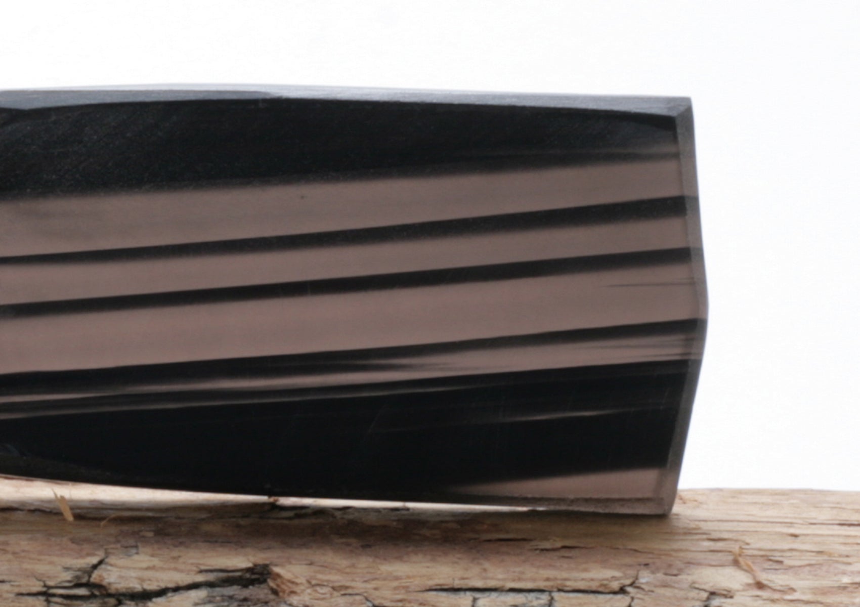 Black & Translucent Obsidian solid one piece Dagger