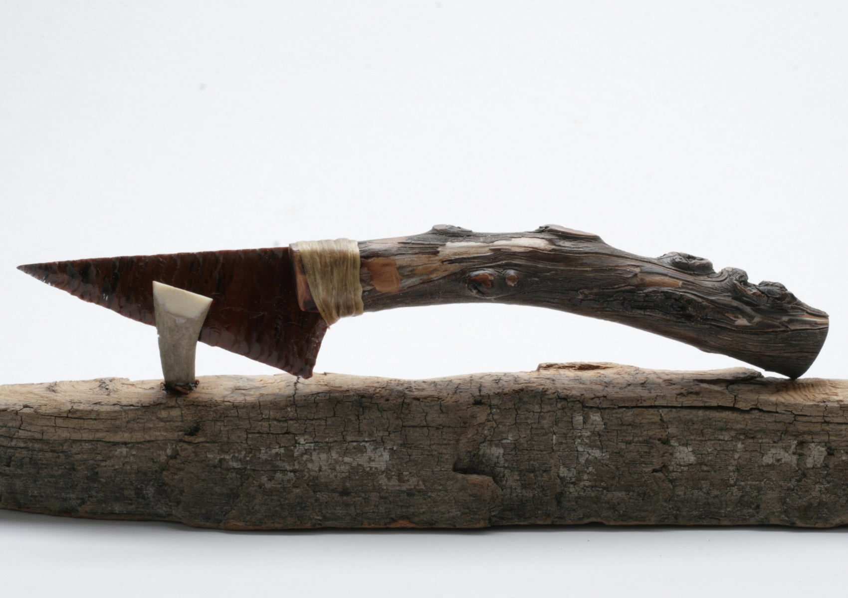 Mahogany Obsidian Knife with Arbutus Handle