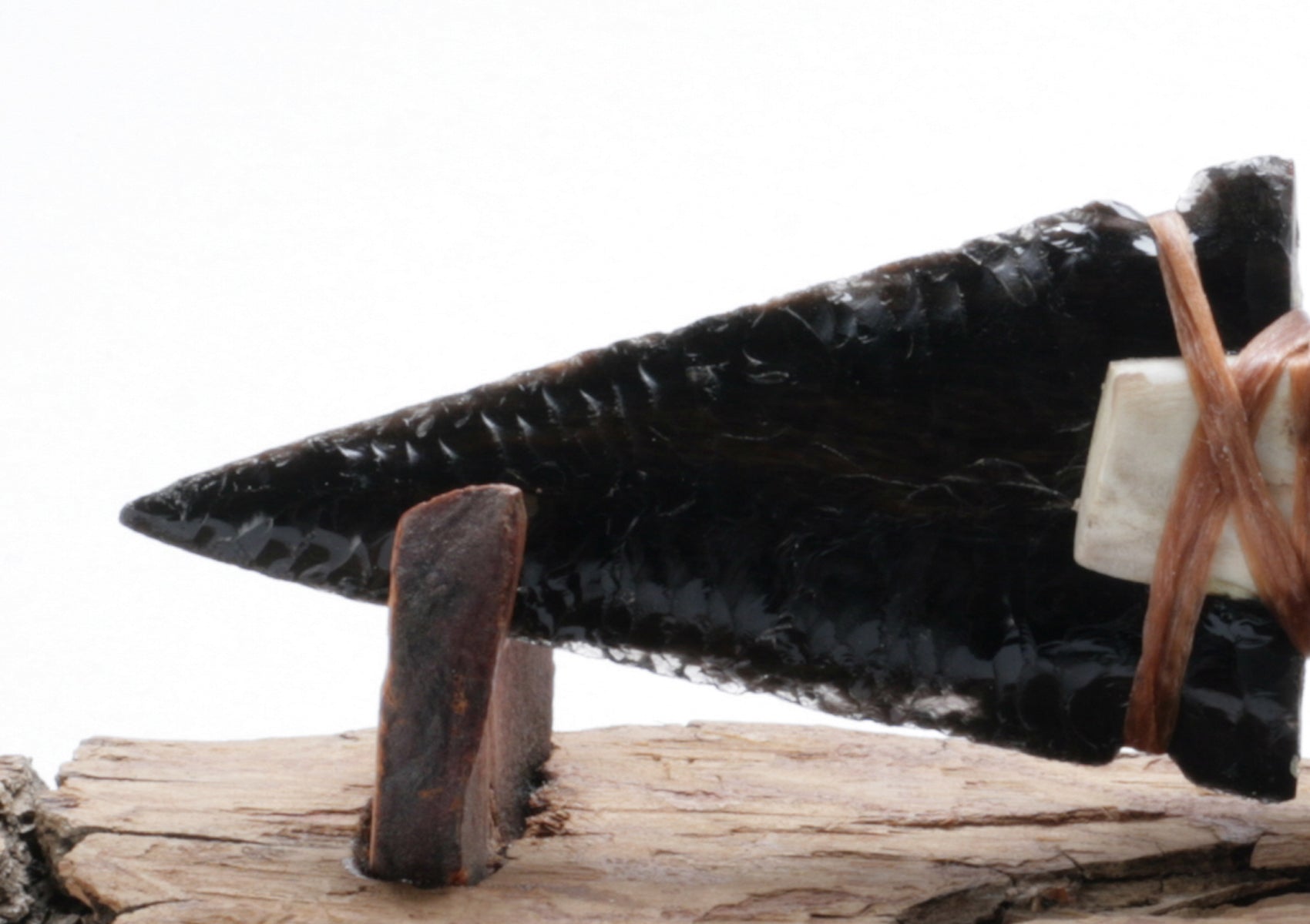 Dragonskin Obsidian Knife with Moose Deer Anter Handle
