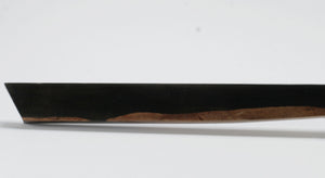 Blue Obsidian Stone Knife with African Blackwood Handle