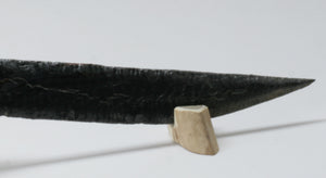 Blue Obsidian Knife with Elk Deer Antler Handle
