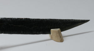 Blue Obsidian Knife with Elk Deer Antler Handle