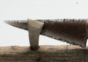 Transparent Obsidian Knife with Rose wood Handle