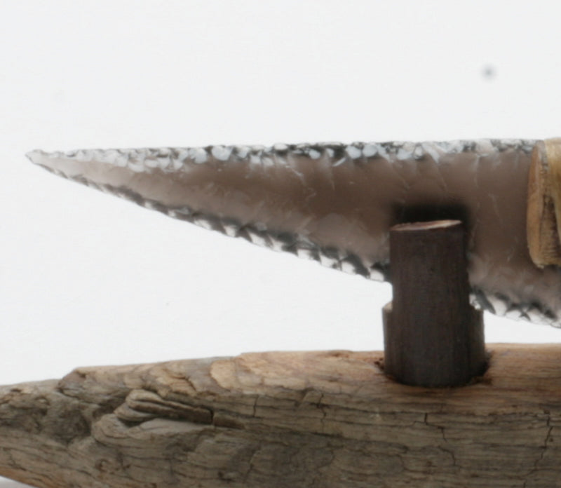 Translucent  Obsidian Knife with Driftwood Handle