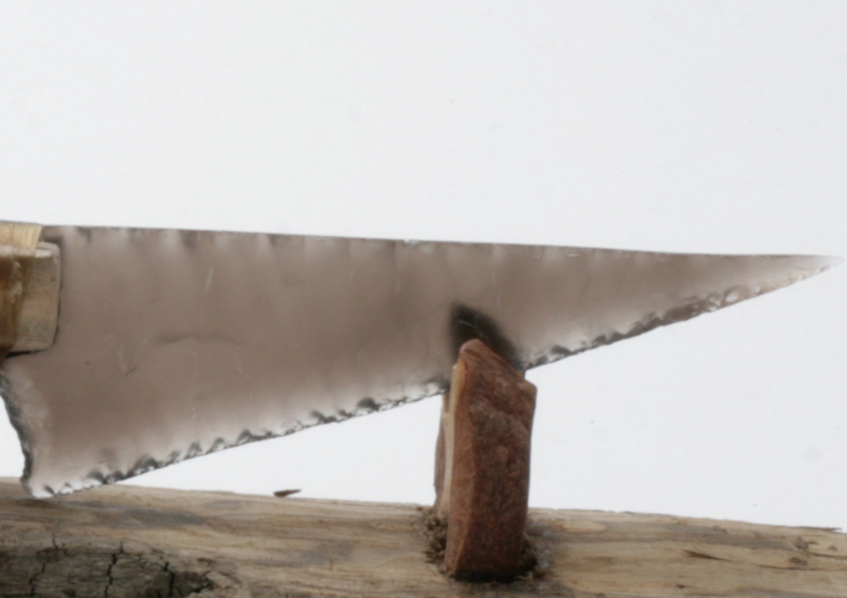 Translucent Obsidian Knife with Woodburned on Drift Wood