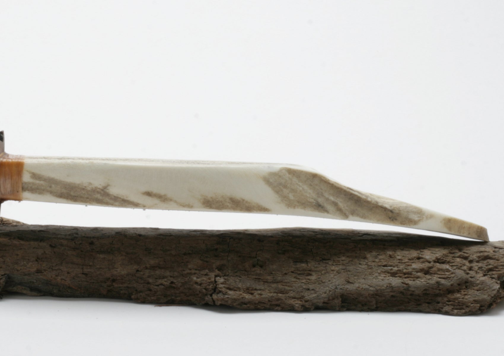 Transparent Obsidian Knife with Cariboo Deer antler Handle