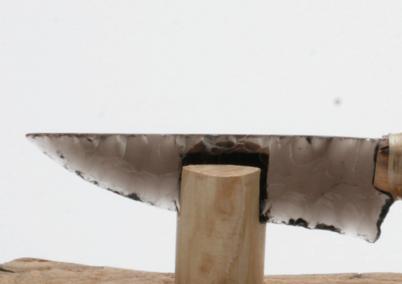Transparent Obsidian Knife with Arbutuswood Handle