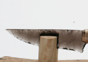 Transparent Obsidian Knife with Arbutuswood Handle