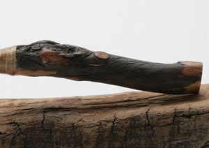 Transparent Obsidian Knife with Arbutuswood Handle