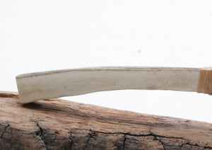 Transparent Obsidian Knife with Moose Deer Anter Handle