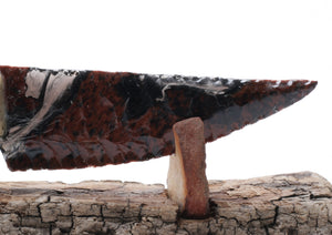 Tri Color Transparent Obsidian Knide with Deer Bone Handle