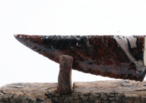 Tri Color Transparent Obsidian Knide with Deer Bone Handle