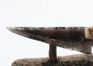 Translucent  Obsidian Knife with Roe Deer Antler Handle