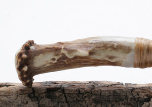 Tri color Translucent Obsidian Knife with Deer Antler Handle