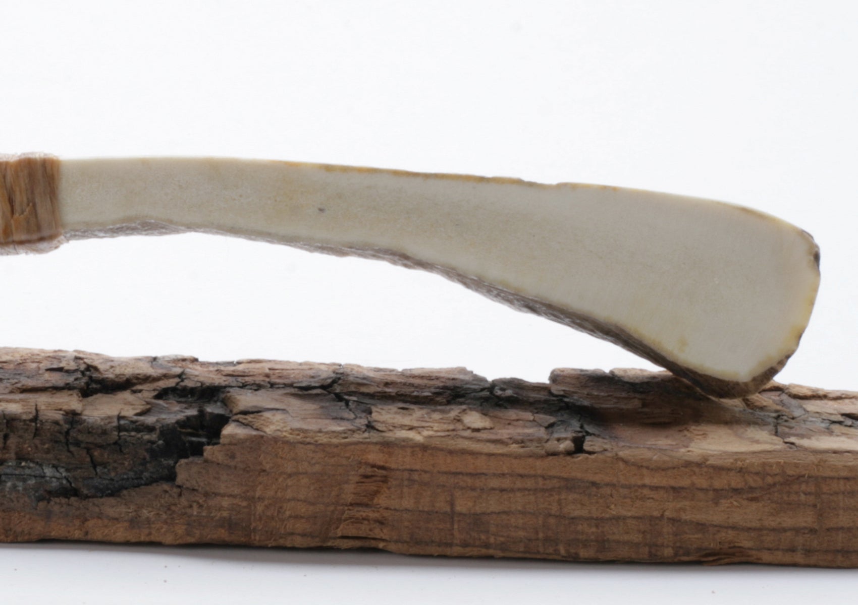 Tri Color Translucent Obsidian Stone Knife with Moose Antler