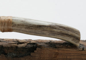 Translucent Obsidian Knife with Deer Antler Handle