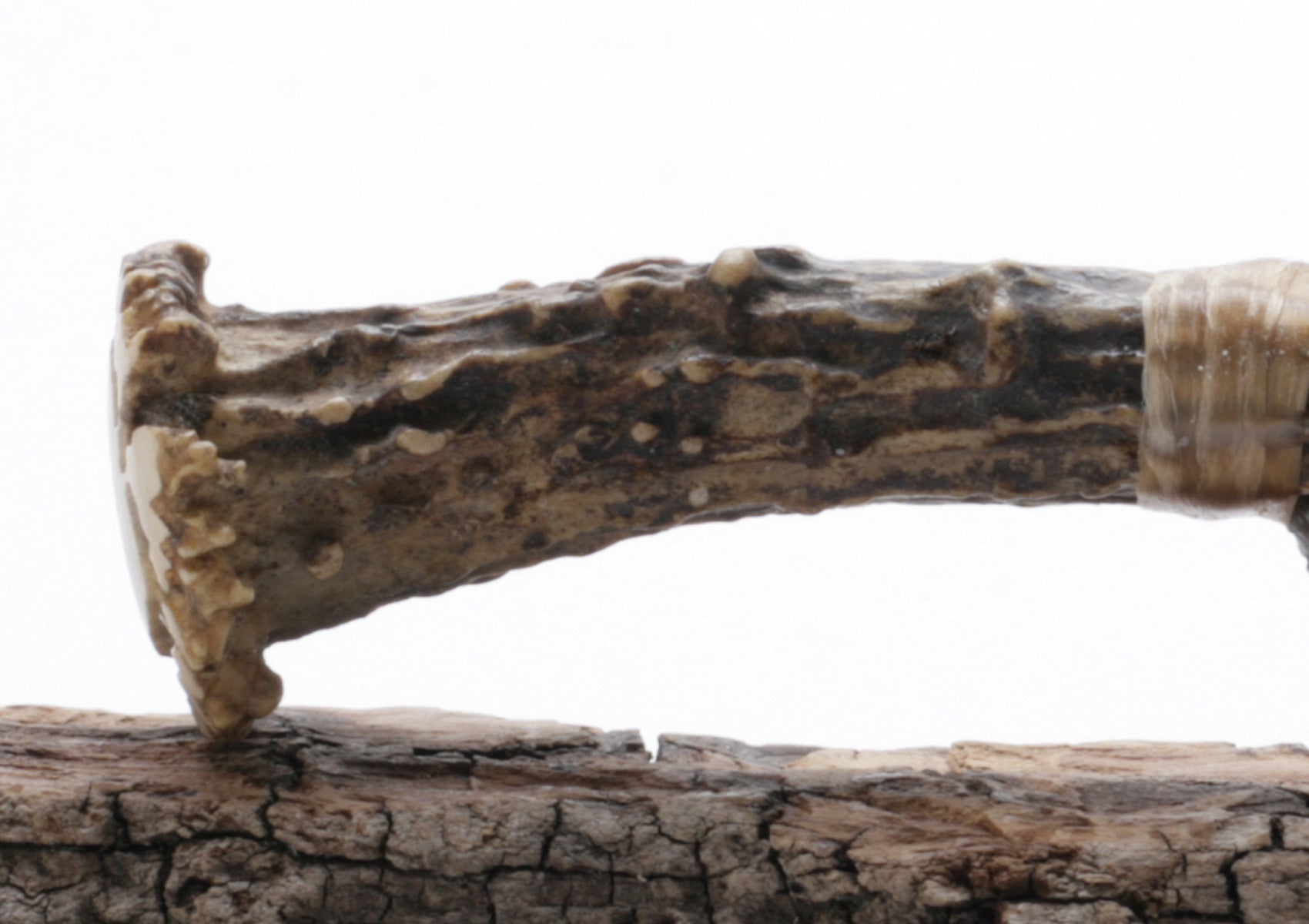 Rainbow Obsidian Stone Knife with Roe Deer Antler