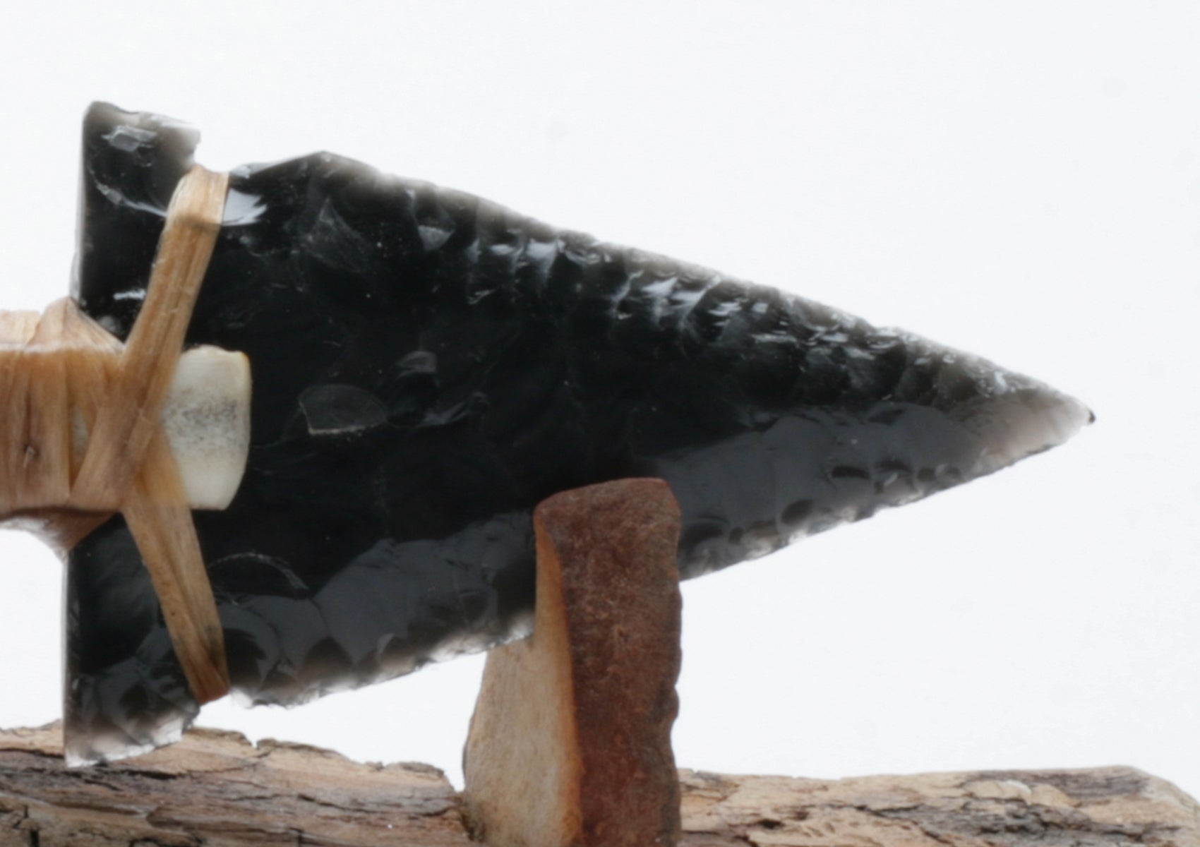 Rainbow Obsidian Knife with Caribou Deer Antler Handle