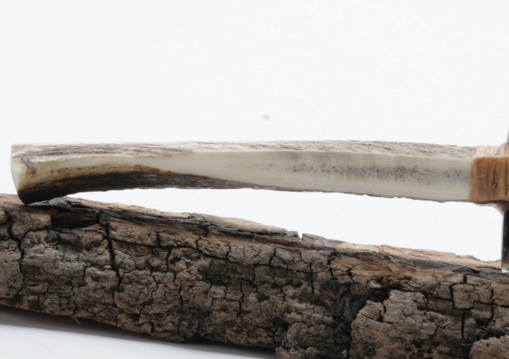 Rainbow Obsidian Knife with Caribou Deer Antler Handle