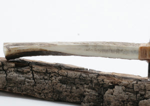 Rainbow Obsidian Knife with Caribou Deer Antler Handle